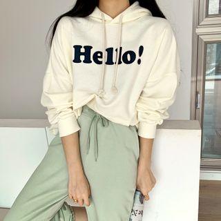Hello Patched Oversized Hoodie