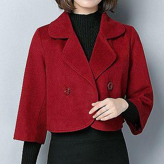 Cropped 3/4 Sleeve Woolen Coat