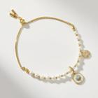 Star Faux Pearl Alloy Bracelet Bracelet - Star Faux Pearl - Gold - One Size
