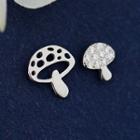 925 Silver Mushroom Earring One Size - One Size
