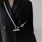 Faux Pearl Alloy Cross Body Chain