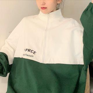 Two Tone Half-zip Polo Sweatshirt