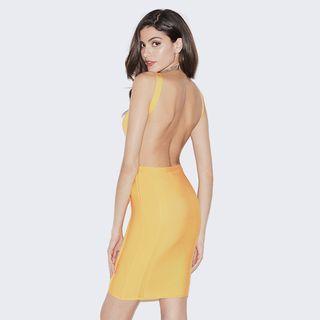 Sleeveless Cutout Back Sheath Dress