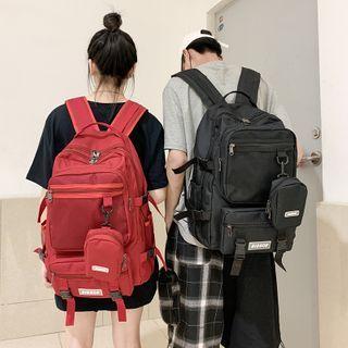 Set: Buckled Backpack + Pouch