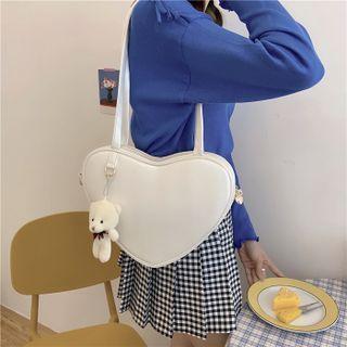 Faux Leather Heart Shoulder Bag