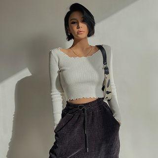 Stretched Skinny Crop T-shirt In 5 Colors