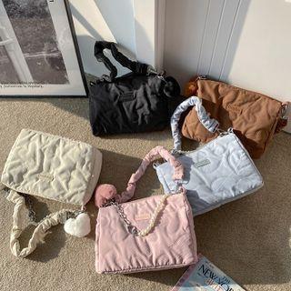 Chain Strap Nylon Shoulder Bag