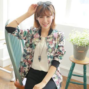 Floral Baseball Jacket