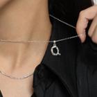 Irregular Alphabet Pendant Sterling Silver Choker (various Designs)