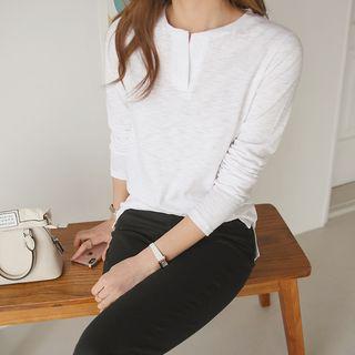 Half-placket M Lange T-shirt