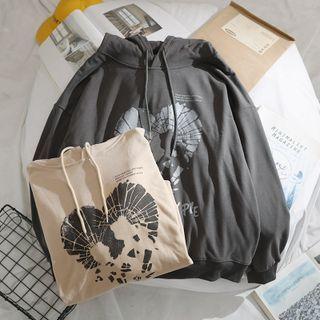 Long-sleeve Graphic Print Hoodie