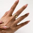 Set Of 2:  Moon Alloy Open Ring