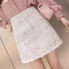 Mini A-line Tweed Skirt
