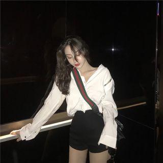 Zip Detail Shirt / High Waist Shorts