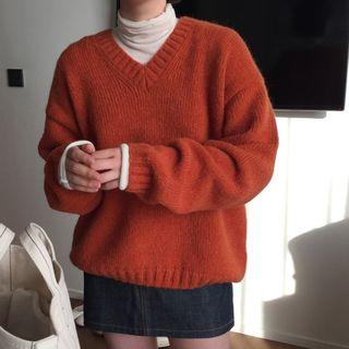 V-neck Knitted Pullover
