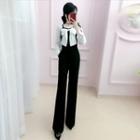 Long-sleeve Two Tone Jumpsuit