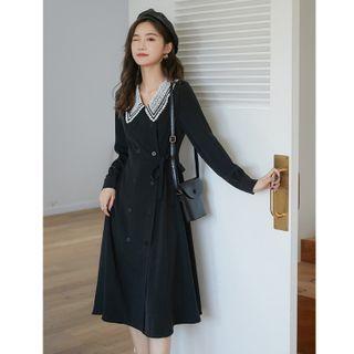 Lace Collar Shirtdress