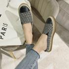 Houndstooth Espadrille Mules