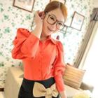 Balloon-sleeve Blouse