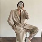 Single-breasted Blazer / Straight Leg Pants