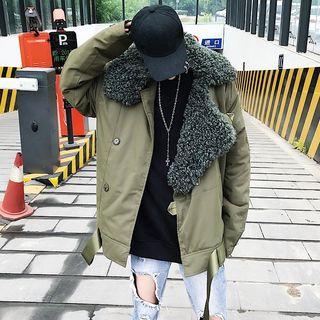 Faux Shearling-panel Padded Jacket