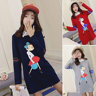 Printed Mock Two-piece Tunic