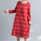 Family Matching Striped Long-sleeve A-line Dress