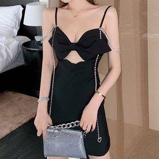 Sleeveless Ribbon Slim-fit Dress