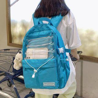 Mesh Panel Drawstring Backpack / Bag Charm / Set