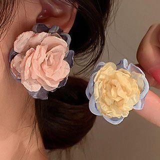 Rose Fabric Earring