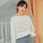 Embroidered Sweatshirt Off-white - One Size