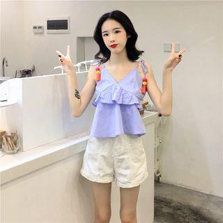 Tasseled V-neck Camisole Top