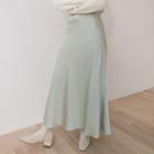 Satin Maxi Swing Skirt