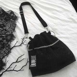 Chain Detail Bucket Bag Black - One Size
