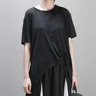 Ruched Short-sleeve T-shirt
