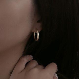 Snakeskin Circle Earring Gold - One Size