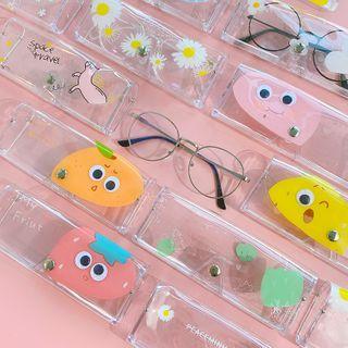 Cartoon Print Transparent Pvc Eyeglasses Case
