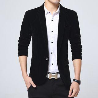 Slim Fit Velvet Blazer