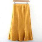 High-waist Plain Skirt Tangerine - One Size