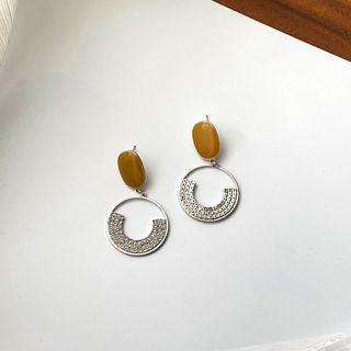 Rhinestone Glaze Alloy Dangle Earring