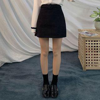Belted-detail A-line Skirt