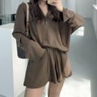Henley Hoodie / Shorts