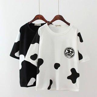 Cow Print Short Sleeve T-shirt