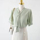 Short-sleeve Blouse / Midi A-line Skirt (various Designs)