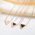 Stainless Steel Triangle Pendant Necklace