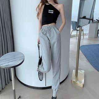 One Shoulder Tank Top / Harem Sweatpants