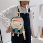 Color Block Nylon Mini Backpack