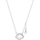 Shell Pendant Necklace 1 Pc - Silver - One Size