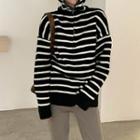 Half-zip Striped Sweater