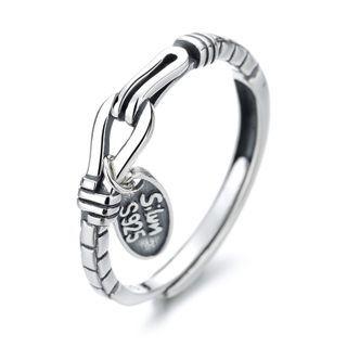 Sterling Silver Lettering Ring 195j - Silver - One Size